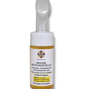 Mousse Nettoyante Curcuma, Vitamines B3 & Pro-Vitamine B5